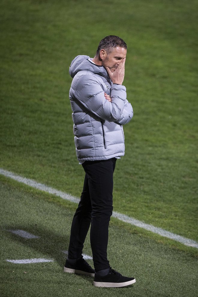 Trener Maribora Saša Gajser je bil zadovoljen s točko, saj Mariborčani še niso v najboljšem fizičnem stanju. FOTO: Jure Banfi.