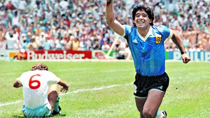 Fotografija: Diego Maradona med svetovnim prvenstvom leta 1986. FOTO: Wikipedia