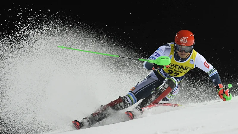 Fotografija: Štefan Hadalin je dokazal, da ni le slalomski specialist. FOTO: Tiziana Fabi/AFP