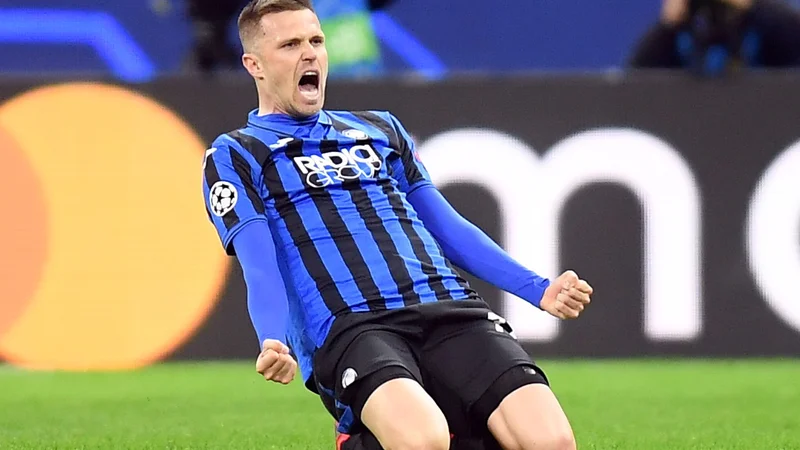 Fotografija: Josip Iličić je bil vesel dobre predstave. FOTO: Daniele Mascolo/Reuters