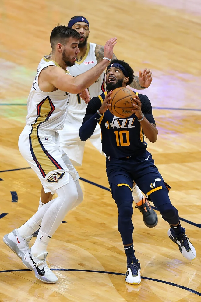 Mike Conley je dočakal prvi vpoklic za tekmo vseh zvezd. FOTO: Jonathan Bachman/AFP