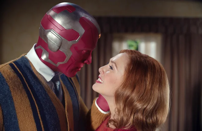 Nadaljevanko odlikuje odlična igra Elizabeth Olsen in Paula Bettanyja. FOTO: Promocijsko gradivo