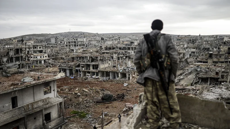 Fotografija: Uničenje v kurdskem mestu Kobani na severu Sirije
FOITO: Bulent Kilic/AFP