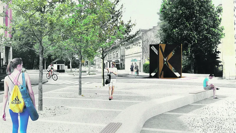 Fotografija: Idejna rešitev za spomenik braniteljem, ki naj bi ga odkrili 25. junija, je delo kipark Lade Sedlaček in Metke Zupančič. Računalniški prikaz: MOL