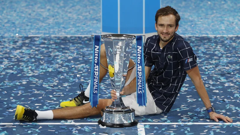 Fotografija: Rus Daniil Medvedev je po petnjastih letih prvi teniški igralec., ki se je zavihtel do drugega mesta na lestvici ATP in ni član velike četverice FOTO: Paul Childs/Reuters