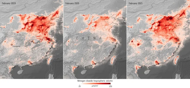 Izpusti dušikovega dioksida FOTO: Esa