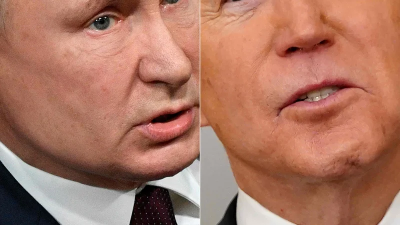 Fotografija: Ostre besede ameriškega predsednika Joeja Bidna na račun ruskega kolega Vladimirja Putina. FOTO: Mandel Ngan/AFP