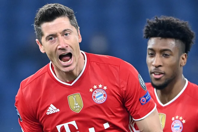 Robert Lewandowski trese mrežo kot za stavo. FOTO: Alberto Pizzoli/AFP