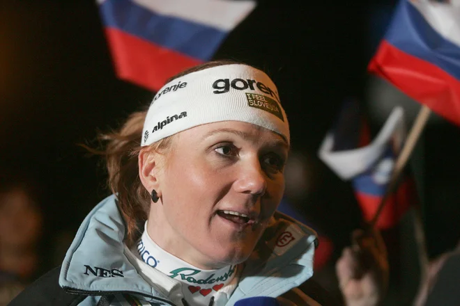 Petra Majdič se je pred okroglim desetletjem poslovila z besedami: <strong>&raquo;</strong>To ni konec, ampak nov začetek.&laquo; Foto Mavric Pivk/Delo