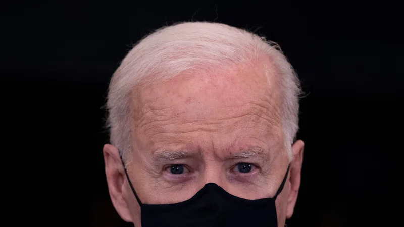 Fotografija: Joe Biden je na svoji prvi predsedniški novinarski konferenci dobro uro govoril o dosežkih in načrtih za prihodnost. Foto Jim Watson/AFP