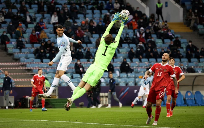 Slovenci bi si v Sočiju zaslužili točko. FOTO: Dimitar Dilkoff/AFP