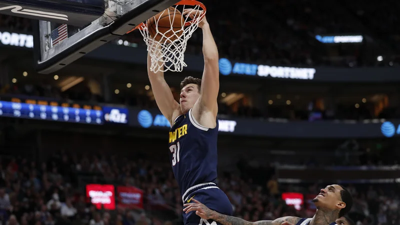 Fotografija: Mesec marec je bil za slovenskega košarkarskega repezentanta v NBA Vlatka Čančarja zelo uspešen. FOTO: Jeffrey Swinger/Usa Today Sports