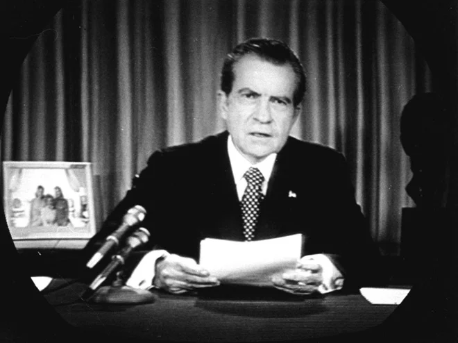 Predsednik Richard Nixon je zaradi afere Watergate odstopil. FOTO: Arhiv Dela