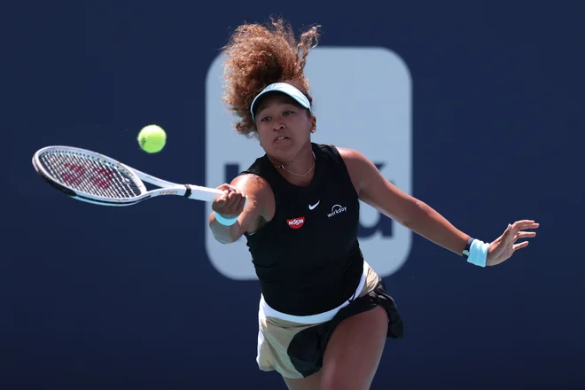 Japonka Naomi Osaka je doživela prvi poraz po lanskem februarju in kar 23 zaporednih zmagah. FOTO: Geoff Burke/Usa Today Sports