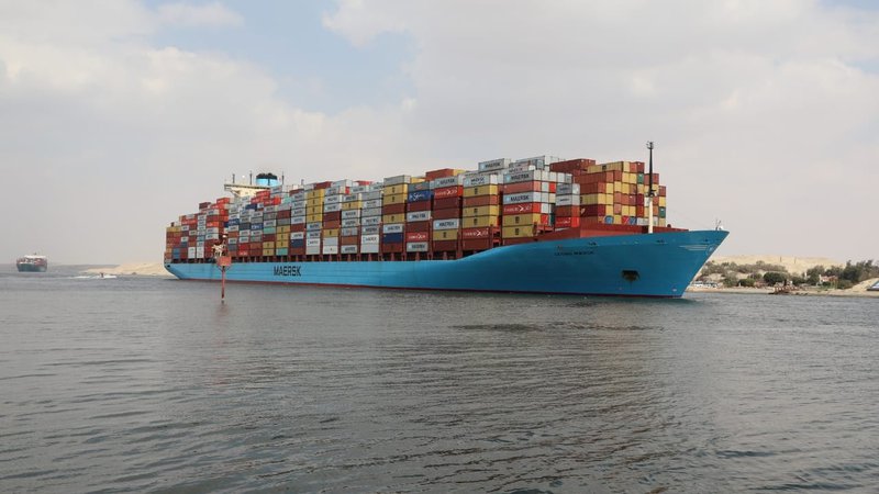 Fotografija: Po evropski zakonodaji bi morale ladje z živalmi imeti vsaj 25 odstotkov več hrane in vode od minimalnih zahtev, ravno za primere zamud pri plovbi, a organizacije za živali opozarjajo, da je to redka praksa. FOTO: Suez Canal Authority/Reuters