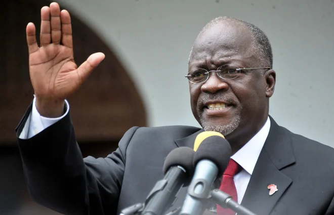 FILE PHOTO: Tanzanjiski predsednik John Pombe Magufuli je marca letos umrl zaradi koronavirusa. FOTO: Stringer Reuters