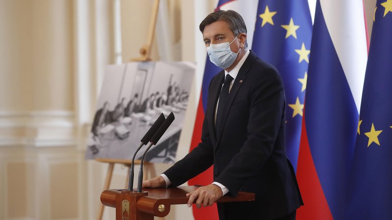 Fotografija: Predsednik države Borut Pahor je danes nagovoril državljane in državljanke. FOTO: Leon VIdic/Delo
