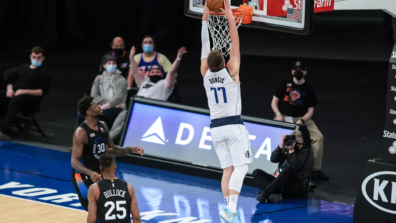 Fotografija: Luka Dončić je v zadnji četrtini dosegel 13 izmed svojih 26 točk. FOTO: Vincent Carchietta/Usa Today Sports