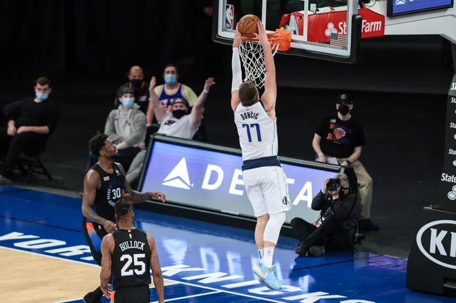 Luka Dončić je v zadnji četrtini dosegel 13 izmed svojih 26 točk. FOTO: Vincent Carchietta/Usa Today Sports