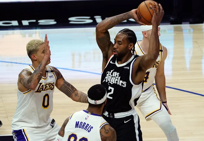 Kawhi Leonard zbral 19 točk, 10 skokov in osem podaj za novo zmago Los Angeles Clippers. FOTO: Gary A. Vasquez/Usa Today