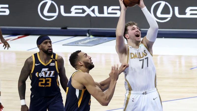 Fotografija: Luka Dončić je Utahu nasul 31 točk. FOTO: Kevin Jairaj/USA Today Sports