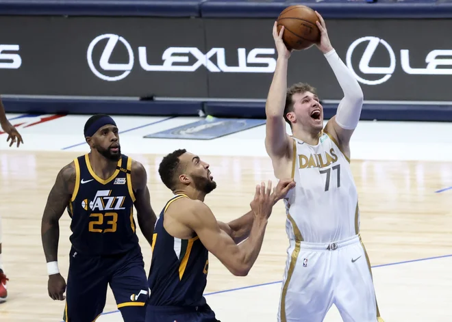 Luka Dončić je Utahu nasul 31 točk. FOTO: Kevin Jairaj/USA Today Sports