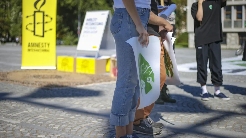 Fotografija: Amnesty International je danes objavil letno poročilo, v katerem so izpostavili tudi nepravilnosti v Sloveniji. FOTO: Jože Suhadolnik/Delo