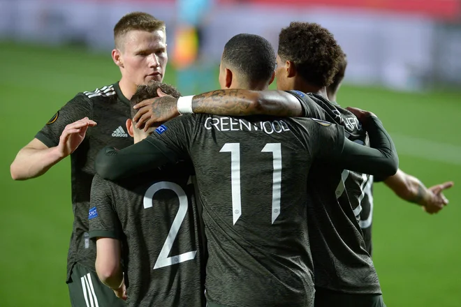 Manchester United je opravil veliko delo v Španiji. FOTO: Cristina Quicler/AFP