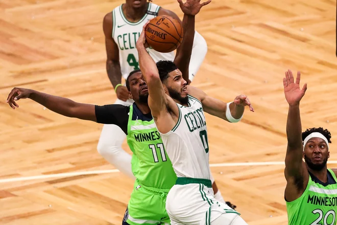 Jayson Tatum je bil nezaustavljiv. FOTO: Paul Rutherford/USA Today Sports
