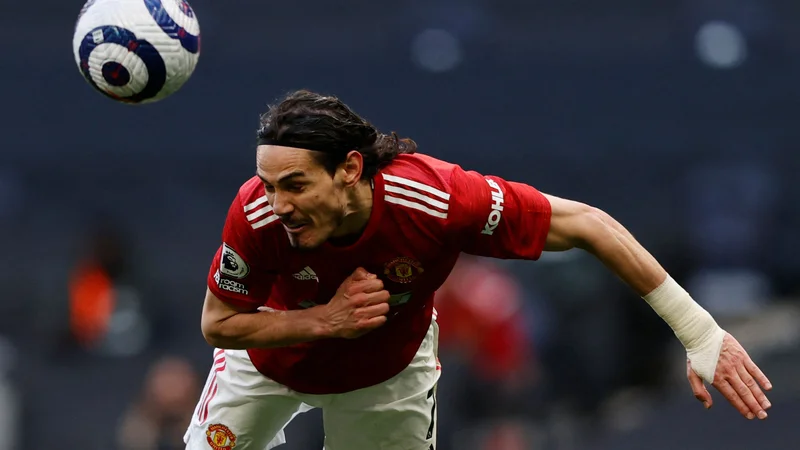 Edinson Cavani je zadel za zmago Manchester Uniteda. FOTO: Adrian Dennis/AFP