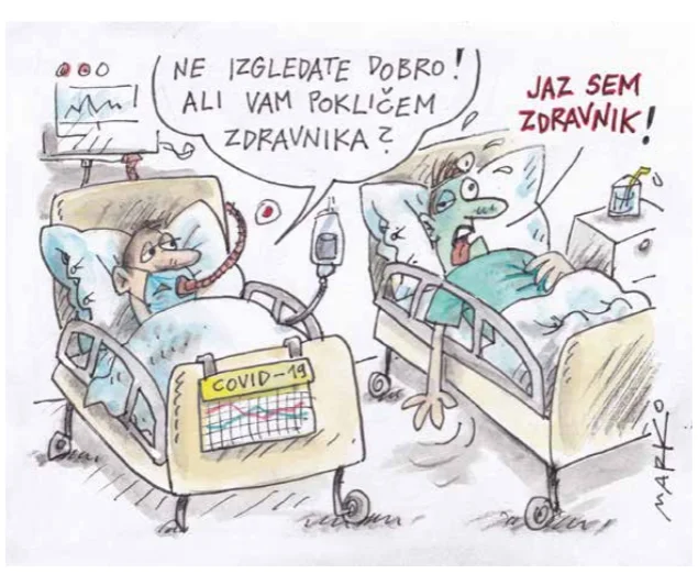 Izgorelost. KARIKATURA: Marko Kočevar