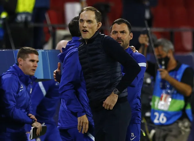 Thomas Tuchel je Chelsea popeljal v polfinale. FOTO: Marcelo Del Pozo/Reuters