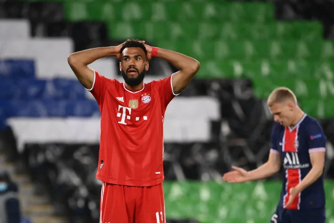 Kamerunski napadalec Eric Maxim Choupo-Moting je dobil priložnost namesto Roberta Lewandwoskega. V dveh tekmah proti PSG je zabil dva gola, torej več kot prej v desetih tekmah v majici Parižanov, ko je zmogel enega. FOTO: Franck Fife/AFP