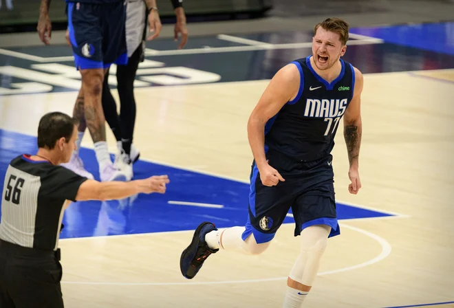 Luka Dončić se vse pogosteje odziva na odločitve sodnikov. FOTO: Jerome Miron/USA Today Sports