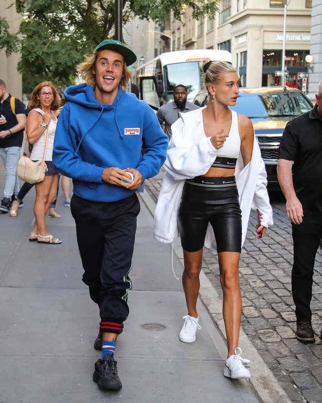Justin in Hailey v New Yorku junija 2018, ko je imela ta še dekliški priimek Baldwin.<br />
FOTO: Shutterstock