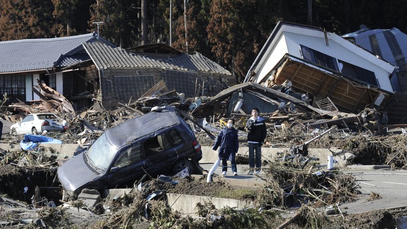 Fotografija: Ura se je ustavila v katastrofalnem potresu marca 2011. FOTO: Kazuhiro Nogi/AFP