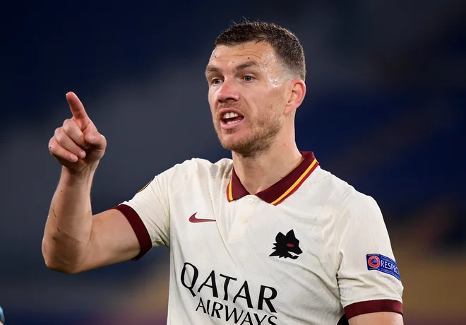Najtesneje je bilo v dvoboju Rome in Ajaxa, ki ga je v Rimu odločil napadalec Edin Džeko. FOTO: Alberto Lingria/Reuters