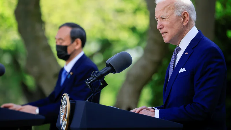 Fotografija: Predsednik Joe Biden in nova ameriška diplomacija usmerjata vse sile v sodelovanje z azijskimi zavezniki. Japonska je na vrhu seznama. Foto Tom Brenner/Reuters