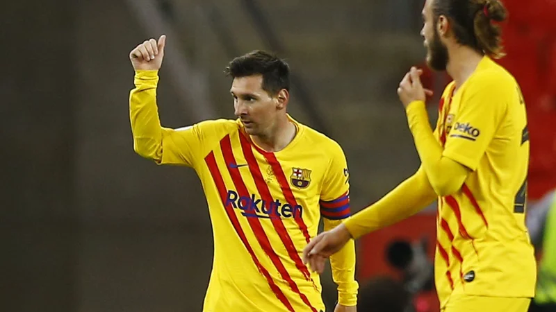 Fotografija: Lionel Messi je dosegel dva gola. FOTO: Marcelo Del Pozo/ Reuters