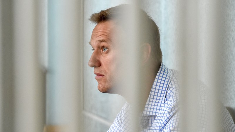 Fotografija: Od prihoda v kazensko kolonijo je 189 centimetrov visoki Aleksej Navalni izgubil že 15 kilogramov. FOTO: Vasilij Maximov/AFP