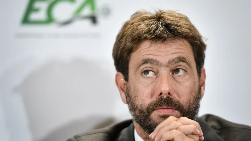 Fotografija: Predsednik Juventusa Andrea Agnelli pogleduje proti večjim prihodkom v superligi. FOTO: Fabrice Coffrini/AFP