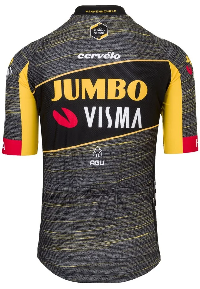 Majica, v kateri bodo jumbovci dirkali na letošnji Dirki po Franciji. FOTO: Arhiv Jumbo Visme