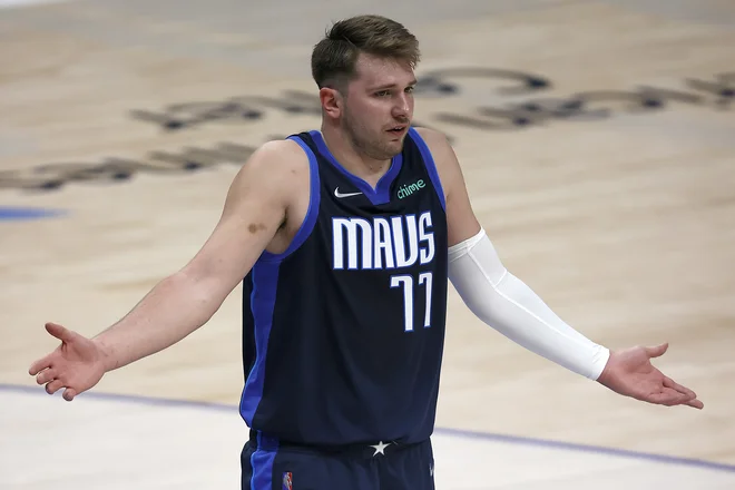 Luka Dončić je Dallas popeljal do prve zmage v domači dvorani po štirih porazih. FOTO: Tom Pennington/AFP