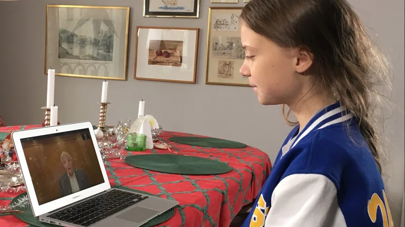 Fotografija: Greta Thunberg se je že večkrat pogovarjala z Davidom Attenboroughom na daljavo. FOTO: Mishal Husain/BBC Radio 4