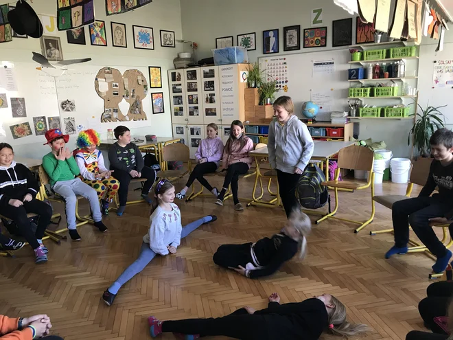 Ko pride cirkus v učilnico ... FOTO: osebni arhiv