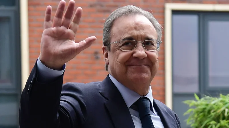 Fotografija: Predsednik Reala Florentino Perez še ni pomahal superligi v slovo. FOTO: Javier Soriano/AFP