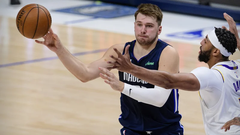 Fotografija: Luka Dončić je preživel še en uspešen večer v ligi NBA. FOTO: Jerome Miron/ USA Today Sports