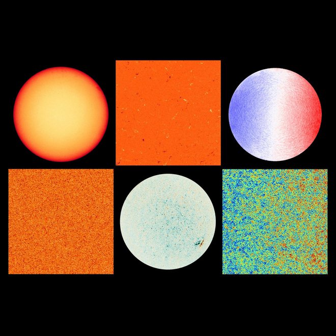 Sonce v različnih barvnih spektrih. FOTO: Solar Orbiter/PHI Team/ESA & NASA