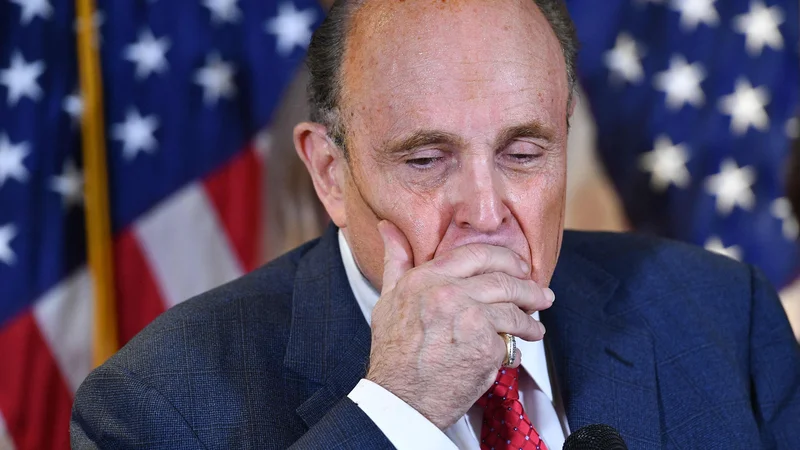 Fotografija: Nekdanji Trumpov osebni odvetnik Rudy Giuliani. Foto Mandel Ngan Afp