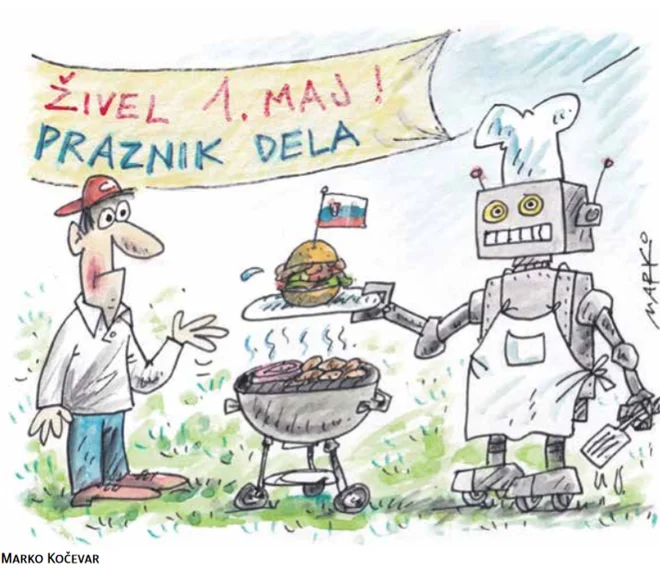 Praznujmo. KARIKATURA: Marko Kočevar